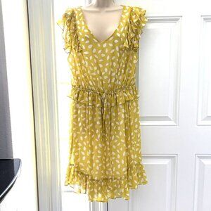 Lime Green Print Dress by Emma & Michele